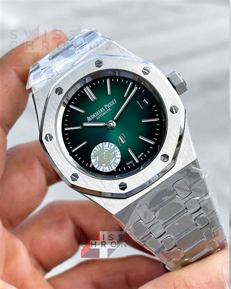 audemars piguet 15202 green|audemars piguet extra thin.